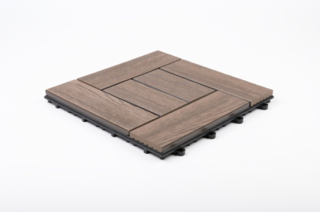 Садовый паркет 30х30 см, CM Decking, тиснение под дерево (Венге)