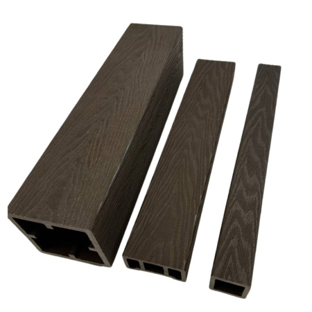 Столб для ограждений Экодекинг Техно 3D 120x120x3000 Шоколад