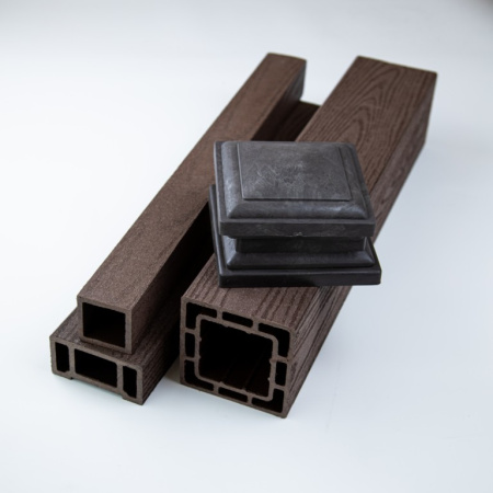 Столб для ограждений Экодекинг Техно 100x100x3000 Шоколад