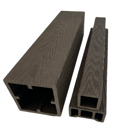 Столб для ограждений Экодекинг Техно 3D 120x120x3000 Шоколад